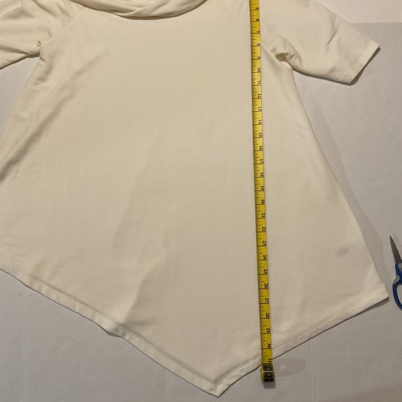 Soft Surroundings Women’s Cowl Neck Blouse Short Sleeve - Picture 3 of 6